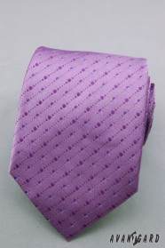 Fialová kravata s jemnými bodkami