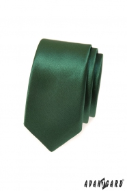 Tmavo zelená kravata SLIM