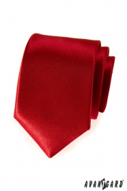 Hladká pánska kravata červená