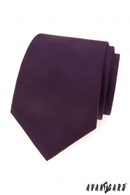 Tmavo fialová matná kravata