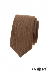 Škoricovo hnedá slim kravata
